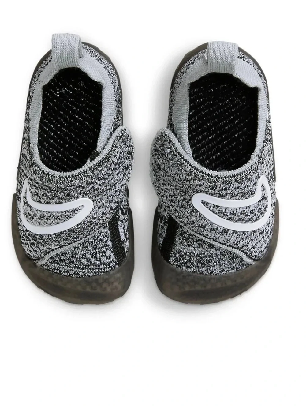 Nike Kids Black and Gray Slip-On Knit Sneakers
